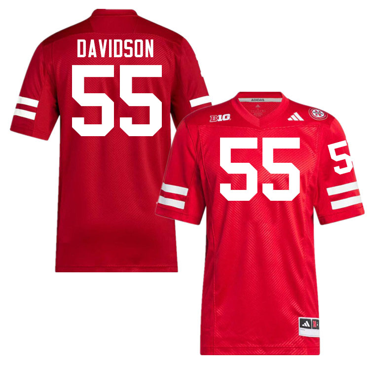 Nebraska Cornhuskers #55 Landen Davidson College Football Jerseys Stitched-Scarlet Nebraska Cornhuskers #55 Landen Davidson College Football Jerseys Stitched-Scarlet